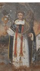 Large 14    X  10    Antique Painting On Tin  Retablo   Of  Saint Jacinto De Polonia