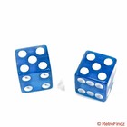 Monopoly Disney Edition 2001 Clear Blue Dice Replacement Game Parts Pieces