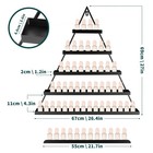 10pcs Black Wall-mounted Nail Polish Storage Racks 5 Tiers Nail Polish Shelf