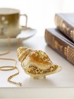 Keren Kopal Seashell Hand Made Trinket Box Decorated With Austrian Crystals