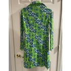 Lo Scarbocchio Womens Vintage Mid Century Floral 100  Cotton Long Sleeve Dress