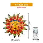 13in Metal Sun Flower Wall Decor Art Hanging Decoration For Indoor Outdoor This