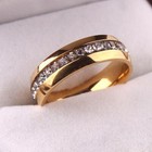 Titanium Wedding Engagement Ring Gold Men Women Silver Gold Stainless Steel Ring
