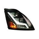 Fortpro Black Housing Headlight With Light Bar Compatible With Volvo Vn vnl - Bo