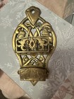 Antique Brass Match Holder 6 25    Tall