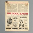 Vtg 1937 The Good Earth Mgm Movie Program Flyer New Jewel Theatre Philadelphia