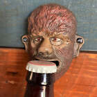 Wolfman Cast Iron Wall Mounted Bottle Opener Antique Finish  4  X 3  X 1 5  