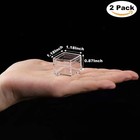Kissyou Small Acrylic Box With Lid Clear 1 18 X1 18 X 0 86 Inch  Transparent