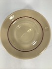 Shenango China   Rim Roll Welroc Replacement Saucer Tan red Stripe 5 5   