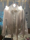   Other Stories Blush Pink Or Cream Fringe Button-down Shirt Nwot