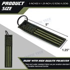 Usa American Flag Pattern Keychain Key Ring Tag Universal Gift Bag Embroidered