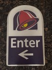 Rare Authentic Taco Bell Enter Sign  Man Cave  Taco Bell Fan  Advertising