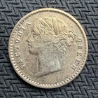 1841 2 India-british Annas Queen Victoria  Silver