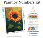 Yoya Framed Paint By Numbers Kit For Adults - 8 12 Inch  Sunflower 012 