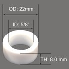 Tef-lon 5 8  Id  Ptfe Gauge Boiler Sight-glass Washer For 5 8  Od Glass  12-pk 