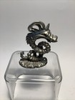 Vtg Spoontiques Pewter Miniature Hmr 811 Horned Dragon With Swarovski Crystal