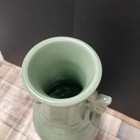Yixing Blue Dragon Vase Chinese Celadon Porcelain Hand-carved Vintage