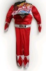      Disguise Kids Red Power Ranger Muscle Costume Helmet Mask Size Small 4-6         