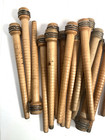 Wood Bobbins Quills Vintage Factory Reclaimed  8 3 4 And 7 3 8   Lot Of 30