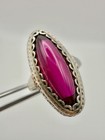 Soviet Russian 875 Silver Ring With A Synthetic Ruby   marquis Ring size-8 