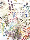 Large Lot Adhesive Backed Gems   Enamel Dots 