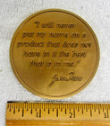 Vtg 1996 John Deere Waterloo Boy Tractor Brass Medal Medallion Coin Token - Mint