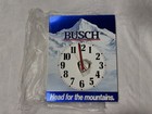 Vintage 1986 Busch Beer Head For The Mountains Metal Wall Clock Sign Signet