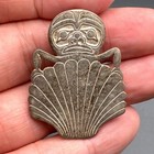 Vintage Northwest Coast Shell Sterling Silver Brooch Pin