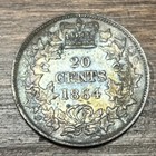 1864 Canada New Brunswick 20 Cent Piece Au Details Toning Coin