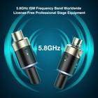 Lekato 5 8ghz Wireless Microphone System Plug On Xlr Transmitter Receiver 100ft