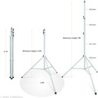 Linco 9ft White Light Tripod Heavy Duty Stand With 1 4  Head For Photo Video