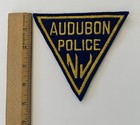 Vintage Audubon Police Nj Patch Obsolete New Jersey Triangular Uniform Badge