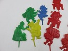Vtg F   F  Fairy Tale Nursery Rhyme Cupcake Picks Set Of 10 Plastic Multicolor