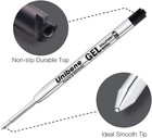 Parker Compatible Gel Ink Ballpoint Refills 12 Pack 0 7mm Medium Point-black  Sm