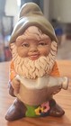     vintage 70s Lot Of 3 Hand Painted Ceramic Garden shelf Gnomes elves   