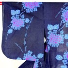 Japanese Kimono  yukata  Cotton blue flower indigo Dyed summer Kimono N791
