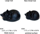 Owmell Tiny Sleeping Cat Statue Hand-carved Healing Stone Gemstone Little Kitten