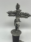 Pewter Wine Bottle Cork Stopper With Ring - Native American