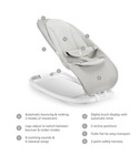Munchkin Electric Digital Touch Display Soothing Sounds Bouncer Rocker Baby Gray