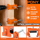 Pony 4-pack Cabinet Clamp Set 440 Lbs Load Limited Cabinet Claw Face Frame Clamp