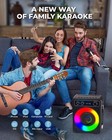 Portable Bluetooth Karaoke Machine  2 Wireless Mics  Led Lights  Party Pa System