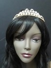 Tiara Wedding Bridal Crown Headband Rhinestone Crystal Prom Party Flower Gold