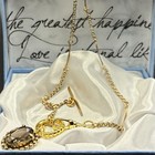 Vintage 12k Gold Filled Pocket Watch Chain Fob Necklace  Dog Clip  T-bar  O-ring