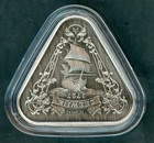 Australia 1 Dollar 2021 Zeewijt Ship Triangular Antiqued Coin 1 Oz Silver 47