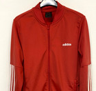 Adidas Tracksuit Womens M l Uk 10-12 Red Jersey Stretch 616