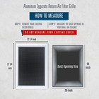 Handua Fits 20x25 Duct Eggcrate Return Air Filter Noise-high Air Flow Rust Vent