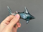 Glass Shark Sculpture - Handcrafted Shark Figurine - Shark Paperweight   Decor