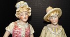 Antique French Bisque Porcelain Figures Statues Of Young Man And Woman  12 