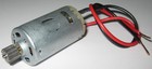 2 X 6v Dc High Speed Electric Motor With 12 Tooth Pinion Gear   Wires - 13000rpm