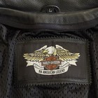 Harley Davidson Motorcycle Jacket Womens L Black Leather Removable Fleece Liner